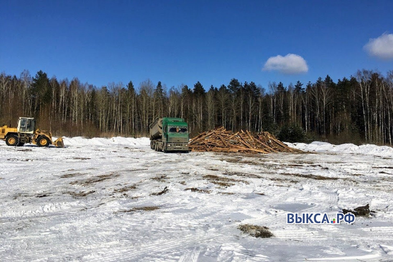 Обломки ветхого дома вывезли в лес за Ризадею